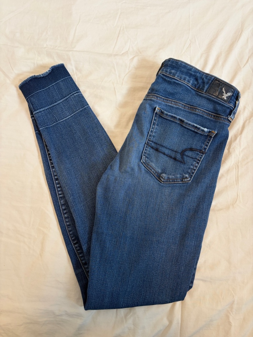 American Eagle Outfitters Dark Blue Stretch Skinny Jeans